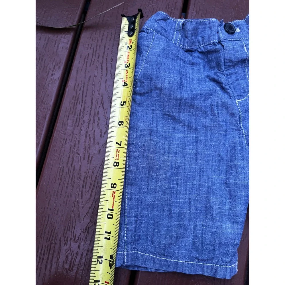 The Children's Place Boys 4T Blue Chambray Shorts Adjustable Waist‎ 4T